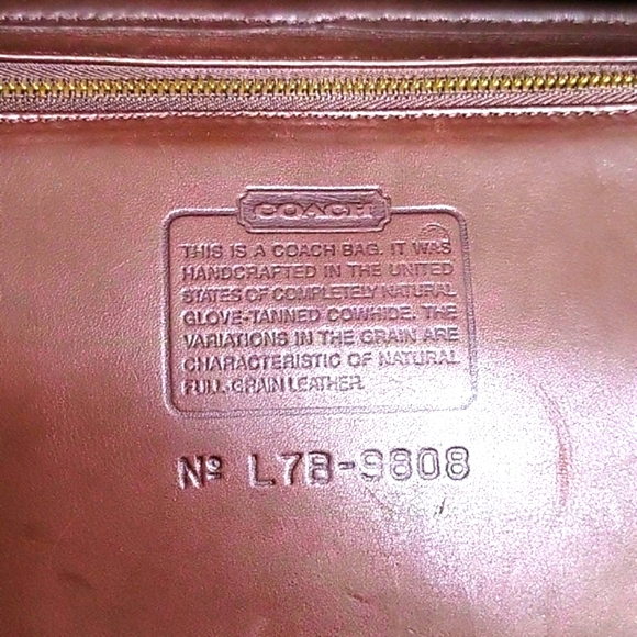 CoachVintage9808EquestrianFlapBagMahoganyBrownBrassHardwareUSA🇺🇸 - Picture 14 of 17